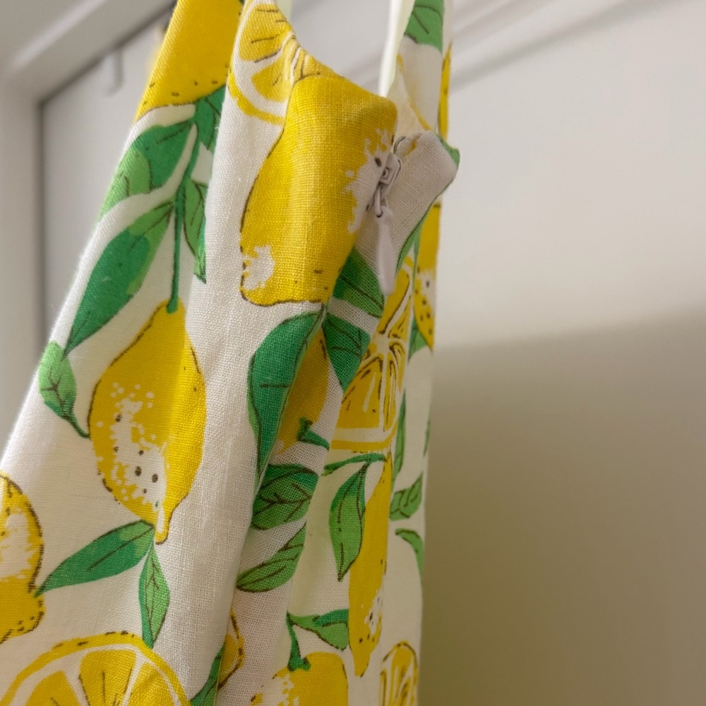 Gap Linen Blend Mini Dress in Spring Lemon Print - Picture 5 of 6